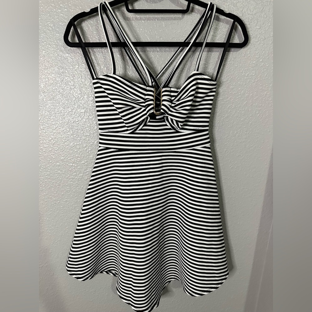 Striped swing dress size S